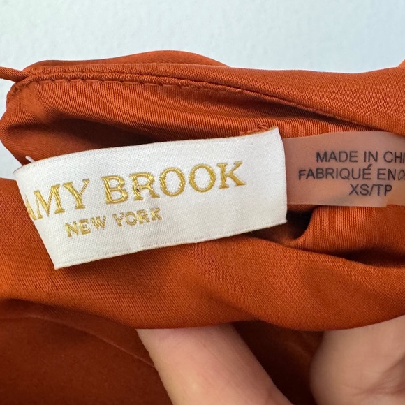 Ramy Brook Brittany Tiered T Back Sleeveless Women's Top Burnt Orange XS - Picture 3 of 4